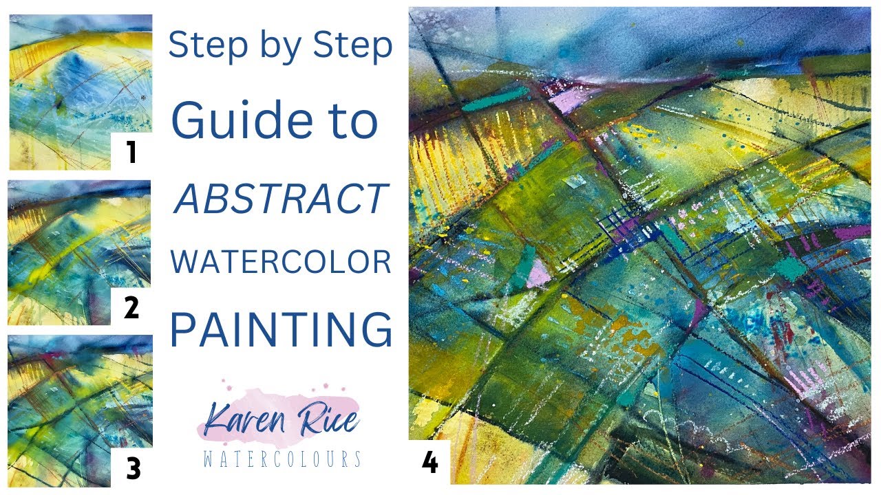 Step by Step Guide to Painting LARGER Abstract Watercolour Paintings