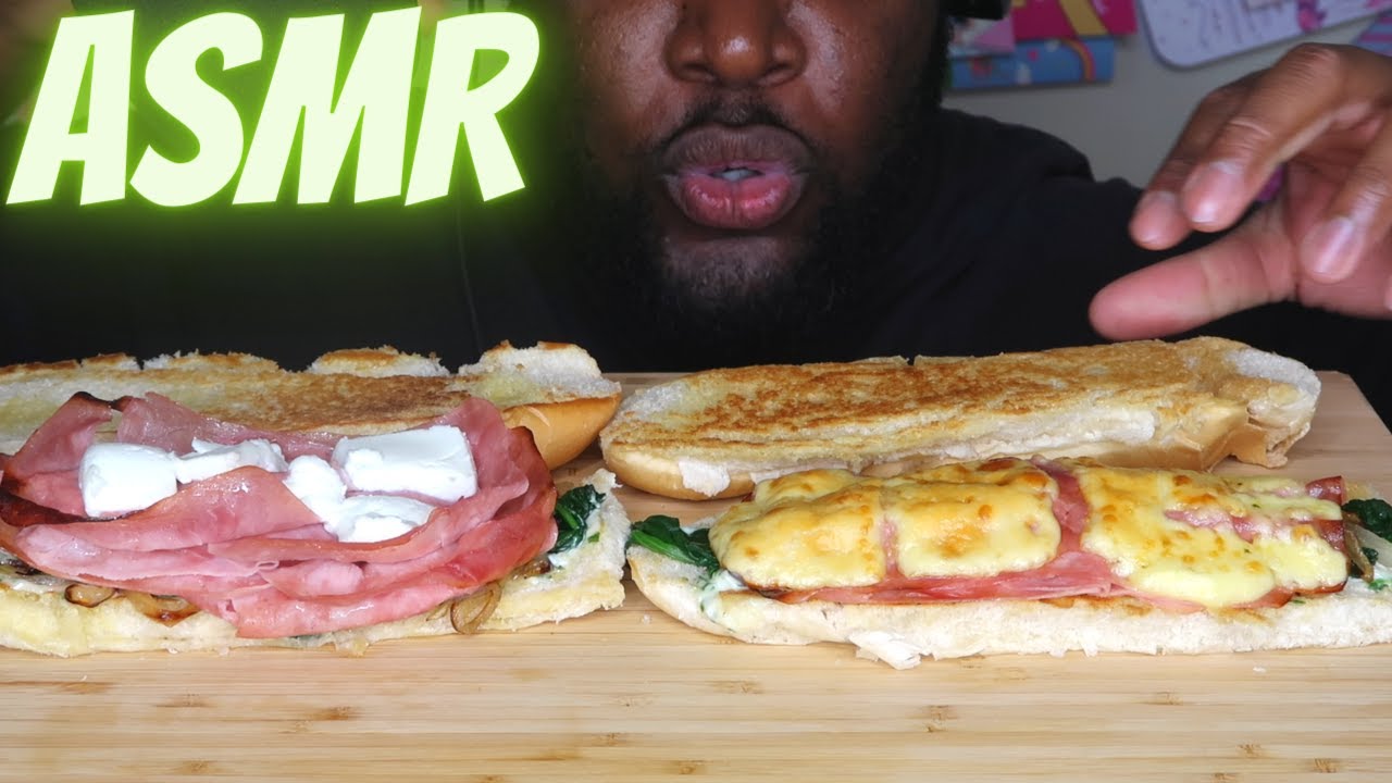 ASMR Ham & Cheese Sandwich NO TALKING EATING SOUNDS