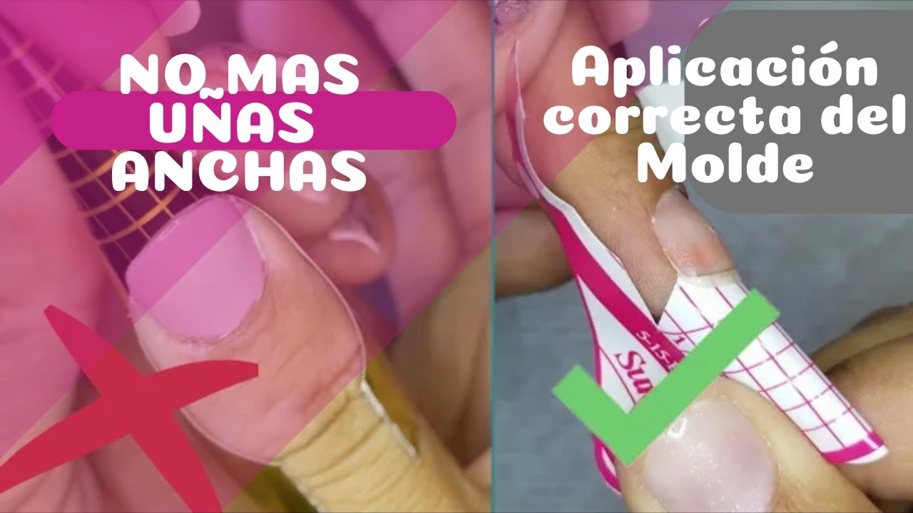 Como colocar el Molde o Forma Escultural /  Paso # 2 uñas acrílicas para principiantes