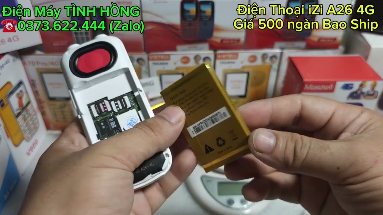 Điện thoại 4G iZi A26 nhỏ gọn đẹp_màn hình sắc nét_Nghe FM_Nghe Nhạc Mp3_Pin 10 ngày