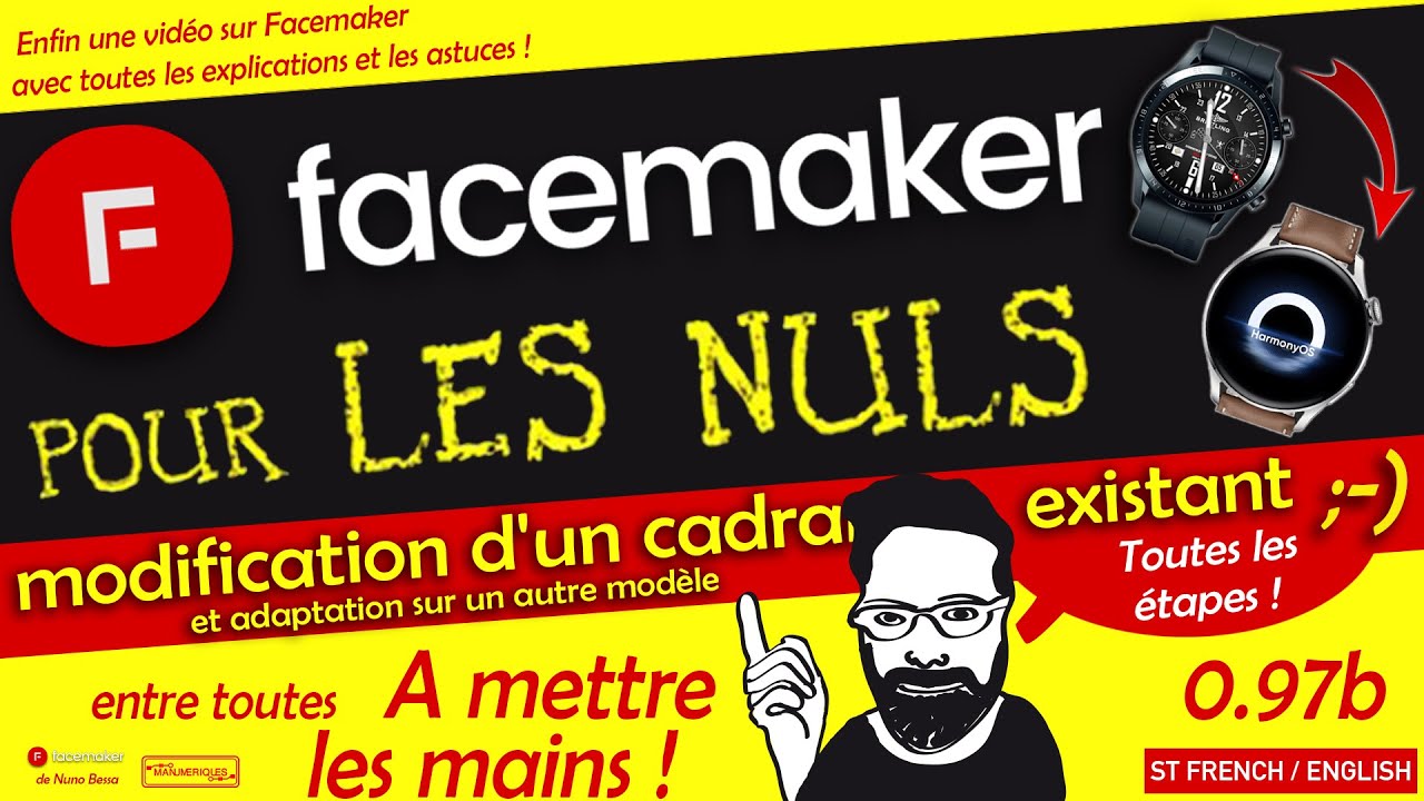 modification dans Facemaker d'une watch face ou cadran existant  pour l'adapter à un autre modèle