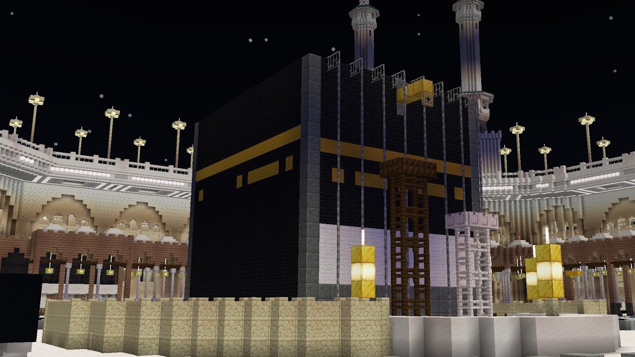 Ceremony of replacing the Ka'bah Kiswa in Minecraft, ماين كرافت مكة