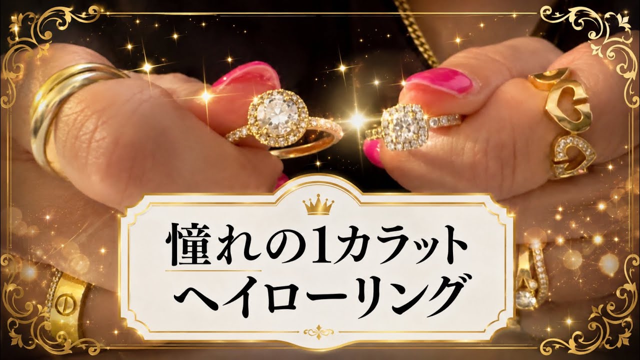 憧れの1カラットリングについて💍　#ヘイローリング　#1カラット　#ダイヤモンド