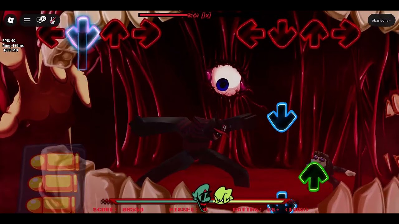 Fnf roblox : Me encontre al mismisimo diablo XD