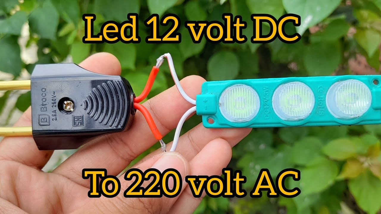 Cara pasang lampu led 12 volt ke listrik 220 volt AC