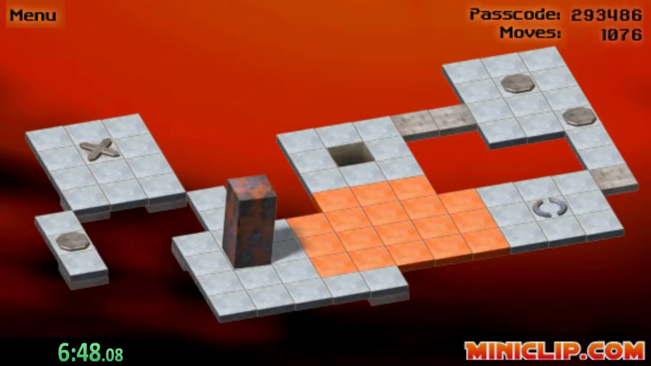 Bloxorz SpeedRun 33 Levels 12:34.07