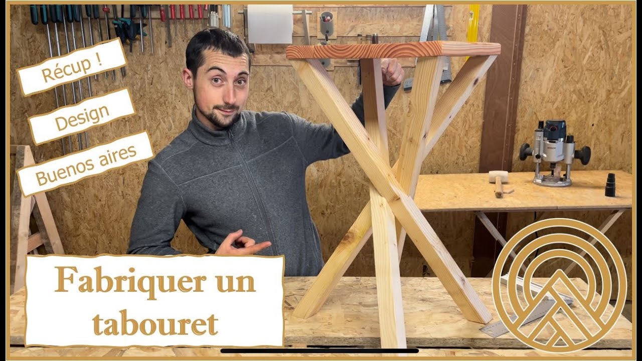 Fabriquer un tabouret design avec 1 assemblage ??