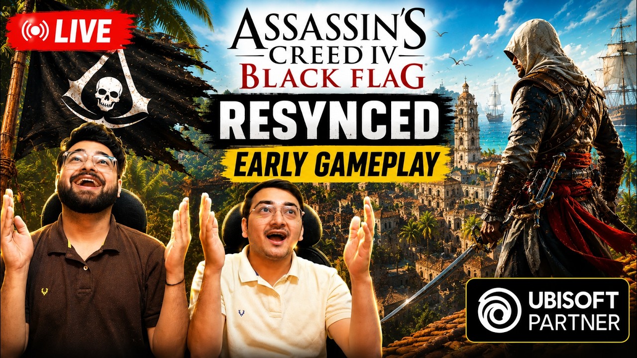 ASSASSIN&rsquo;S CREED BLACK FLAG RESYNCED EARLY GAMEPLAY LIVE 🔥 Ubisoft Partner Access | First Look