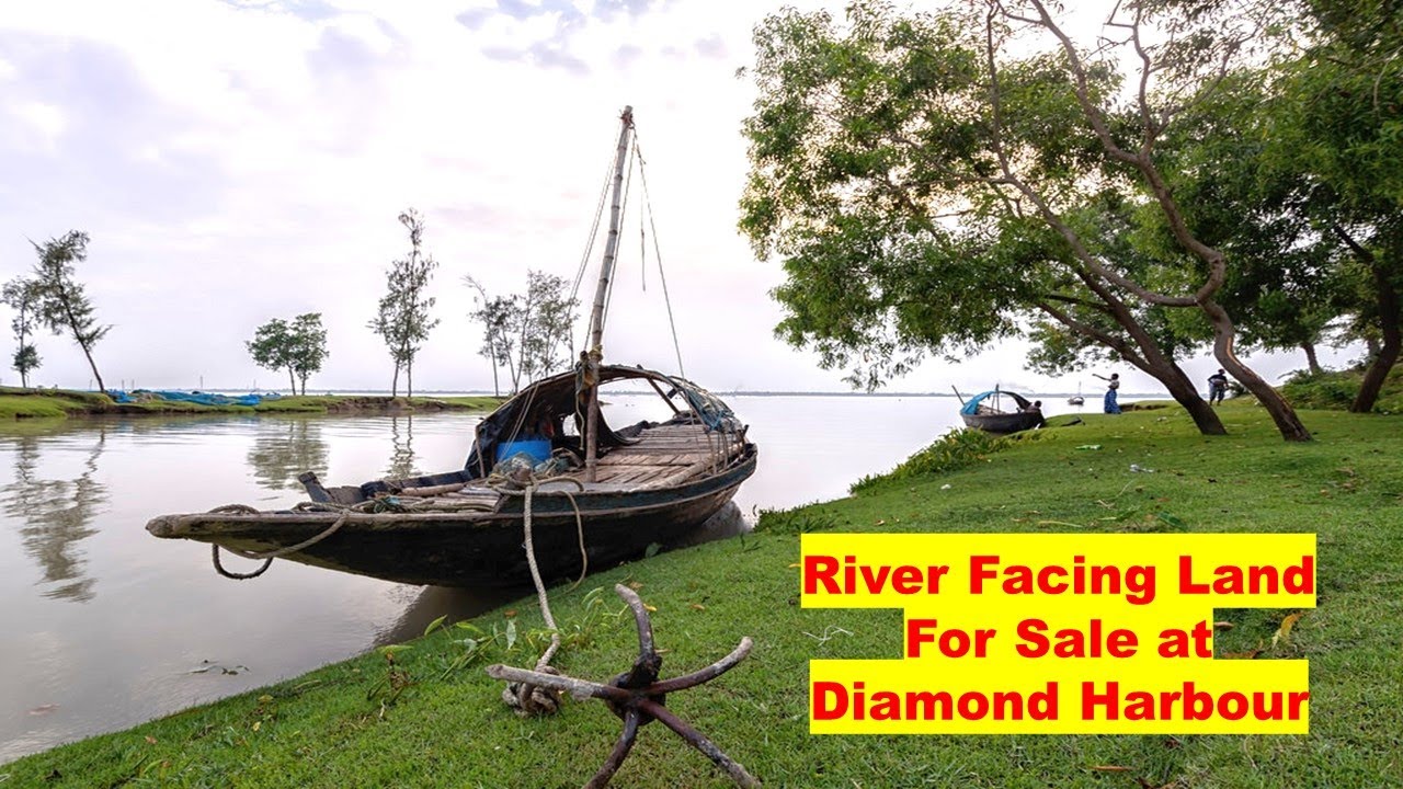 River Facing Land For Sale at Diamond Harbour. Call 97324 58390