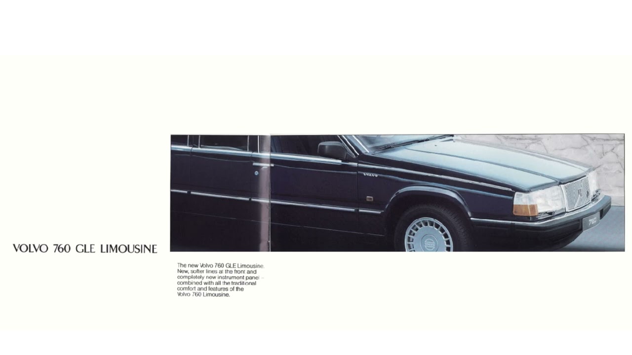 1990 Volvo 760 GLE Limousine Brochure. MS/PV 4600-90