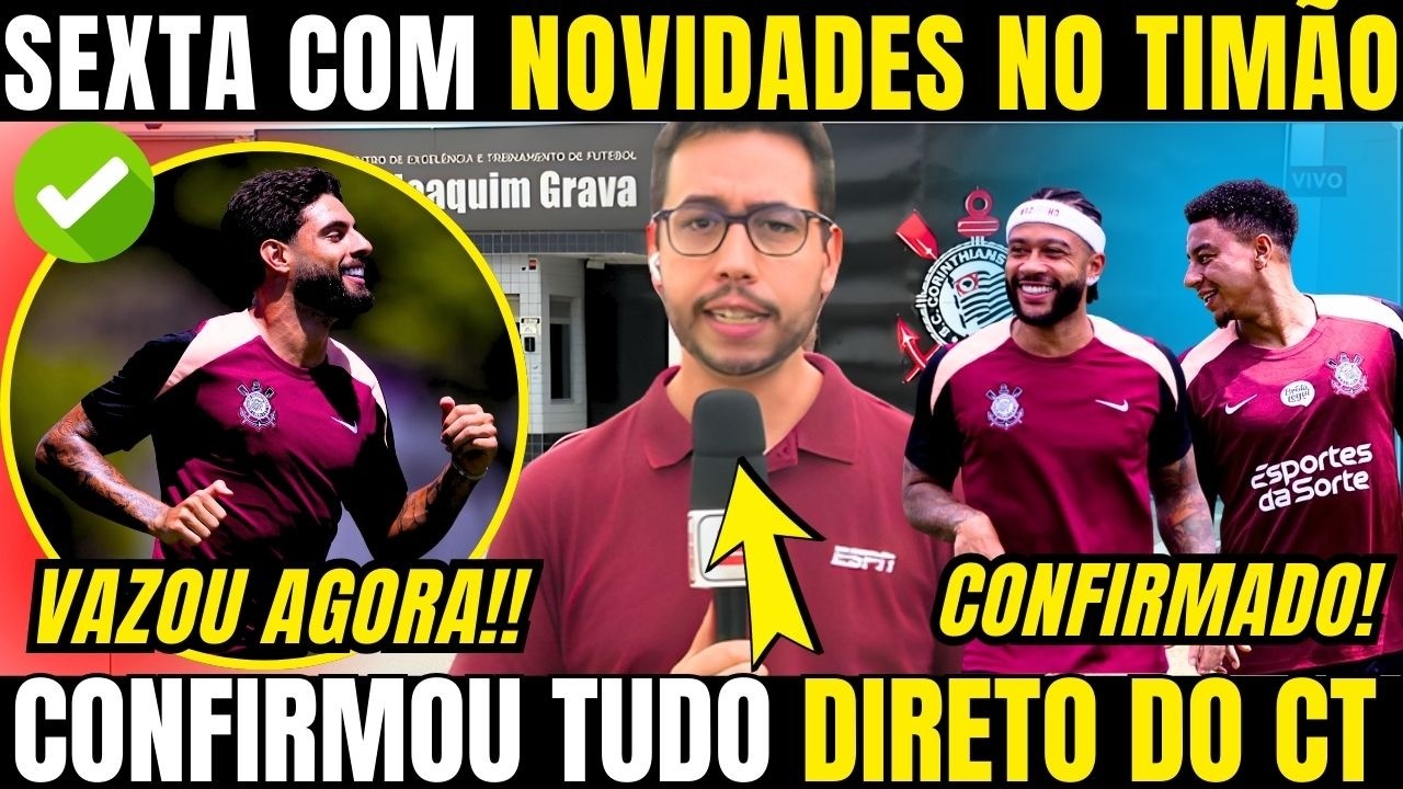 SEXTOU COM ÓTIMAS NOTÍCIAS NO CORINTHIANS QUE ENFRENTA O SANTOS FORA DE CASA PELO BRASILEIRÃO