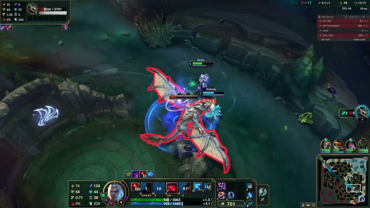 Swain Game 364 (Win vs Lissandra)