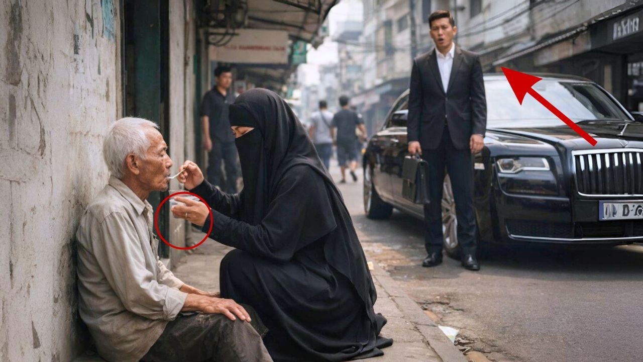 Santriwati Tolong Kakek Kelaparan Tapi Saat Milyarder Datang Ia Langsung Syok!