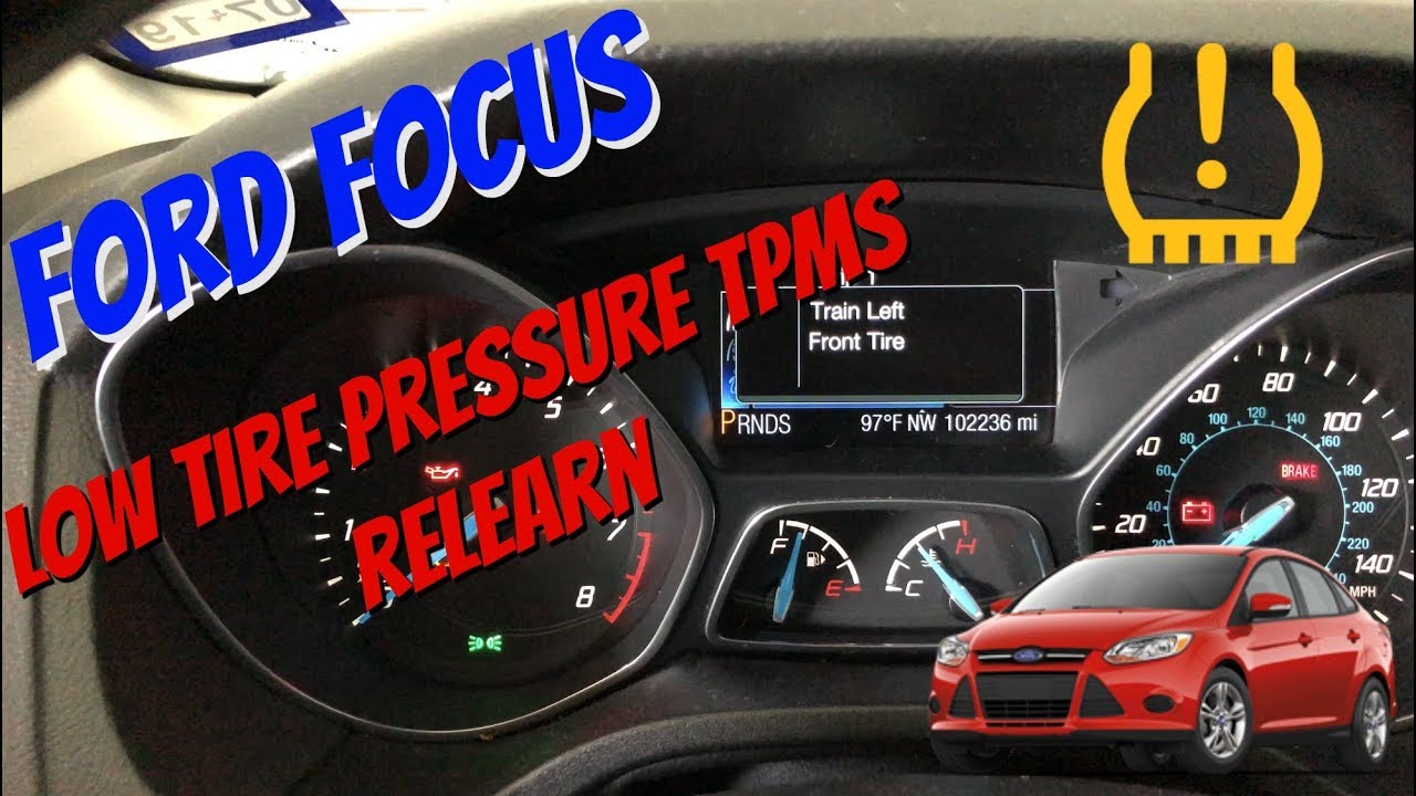 Как обучить датчики давления в шинах TPMS на Ford Focus MK3 2011-2016 гг. Индикатор низкого давле...
