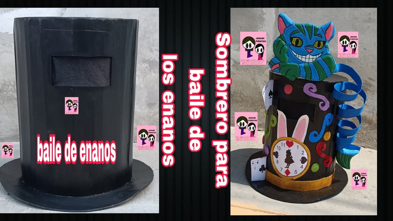 Como hacer sombrero de copa, para baile de los enanos , DIY , facil y rápido