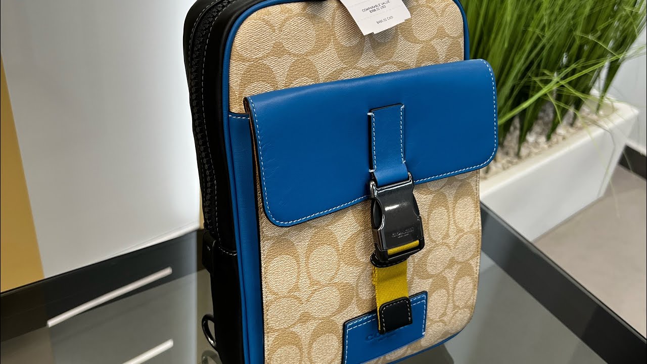 Распаковка рюкзака Coach Track Pack In Colorblock Signature Canvas