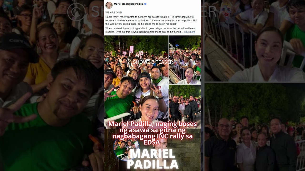 Mariel Padilla, naging boses ng asawa sa gitna ng nagbabagang INC rally sa EDSA