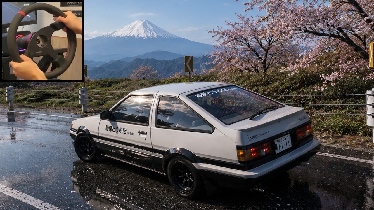 Forza Horizon 6 drifting InitialD Akina Touge on Steering Wheel
