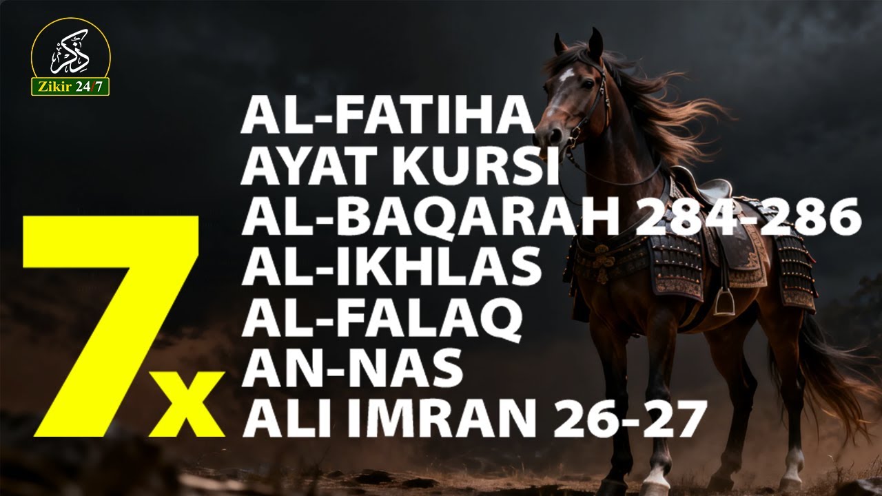 Ruqyah Mandiri | 7x Al-Fatihah, Ayat Kursi, Ikhlas, Falaq & An-Nas
