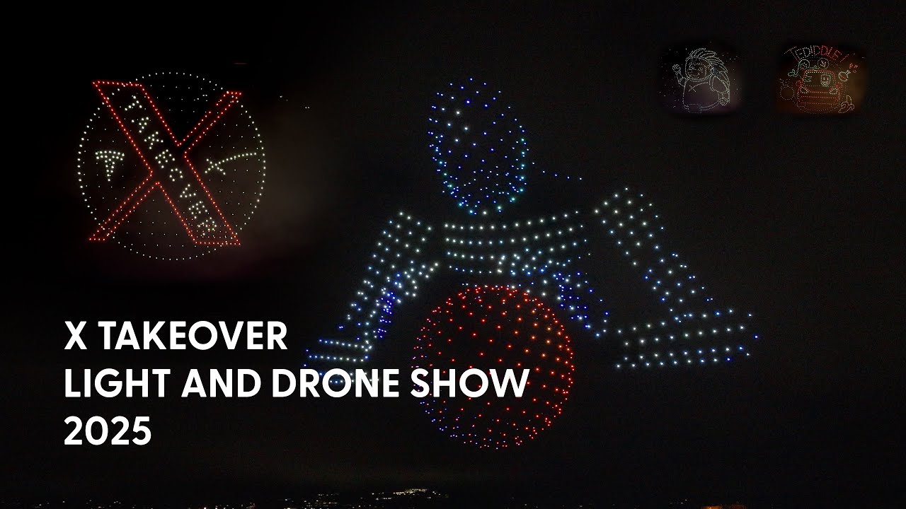 X Takeover 2025 Light and Drone show 🚀