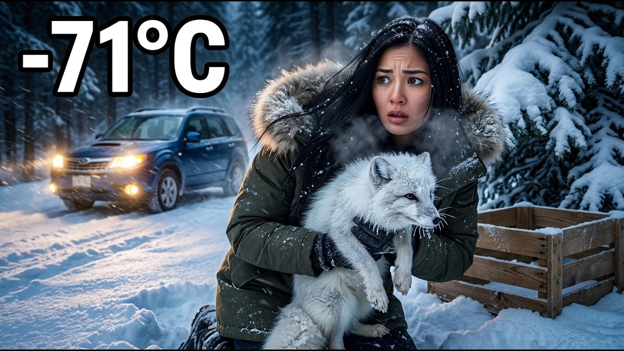 A Young Woman Saves a Freezing White Fox Left by the Road — What Happens Next...🦊