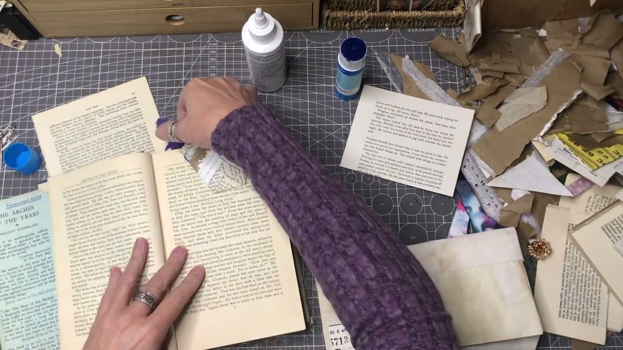 Folded book page pockets
