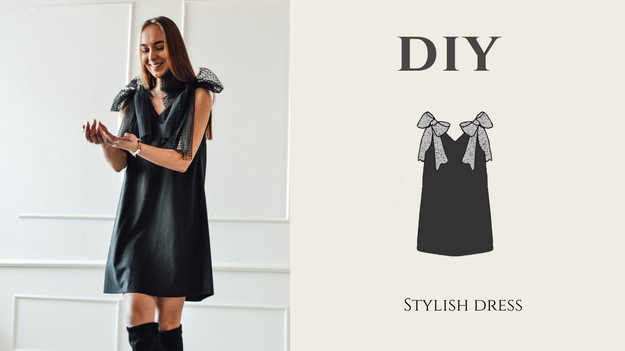 DIY Reversible Dress with large ribbons, V neckline dress Sewing Tutorial + PDF Sewing Pattern