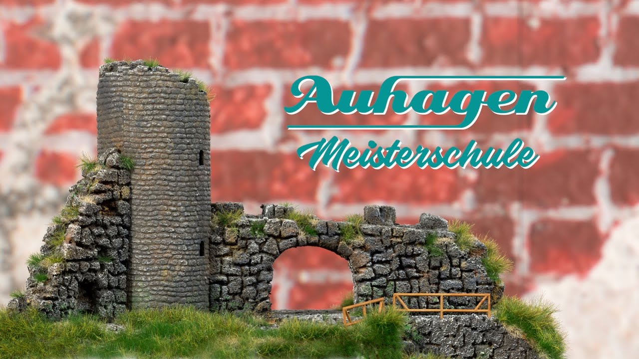 Turmruine auf einem Berg - Auhagen Meisterschule