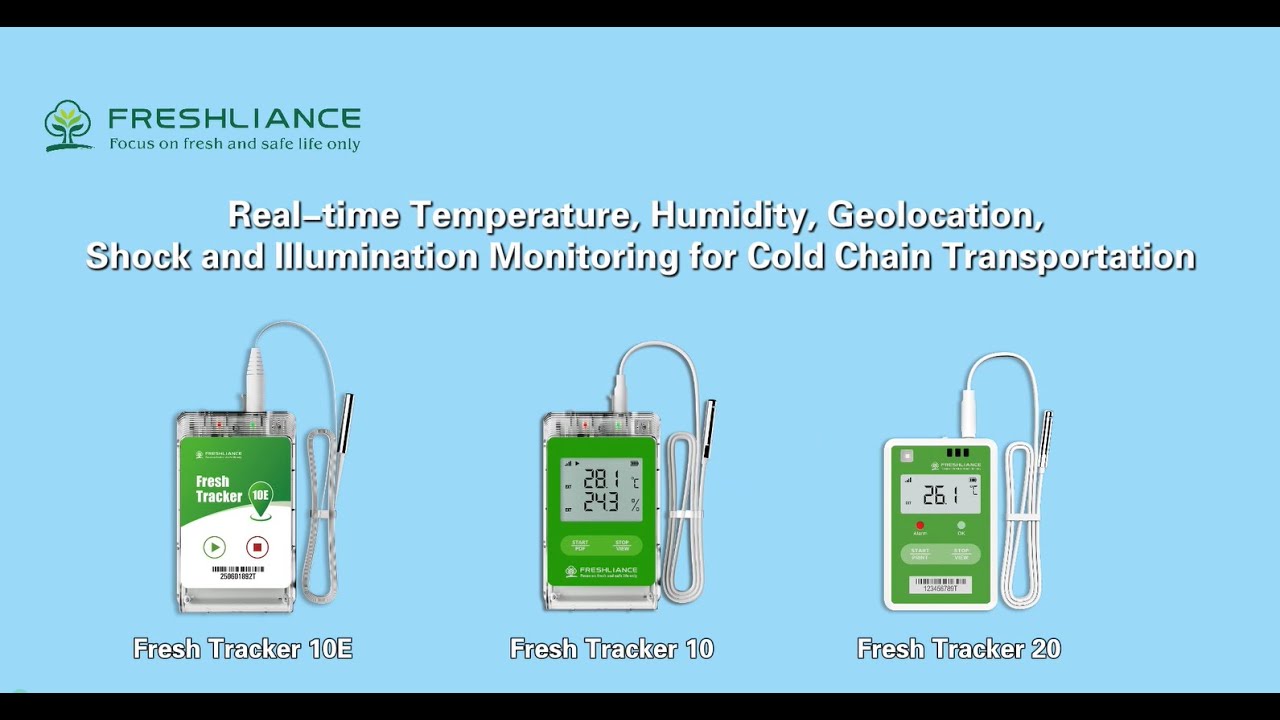 Real-time Temperature, Humidity, Geolocation, Shock&Illumination Monitoring for Cold Chain Transport