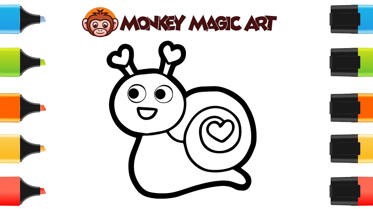 How to Draw a Snail | Step by Step