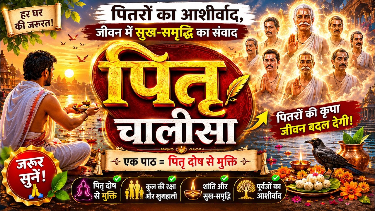 पितृ चालीसा चमत्कारी पाठ | पितृ दोष शांति, पूर्वजों का आशीर्वाद पाने का दिव्य उपाय