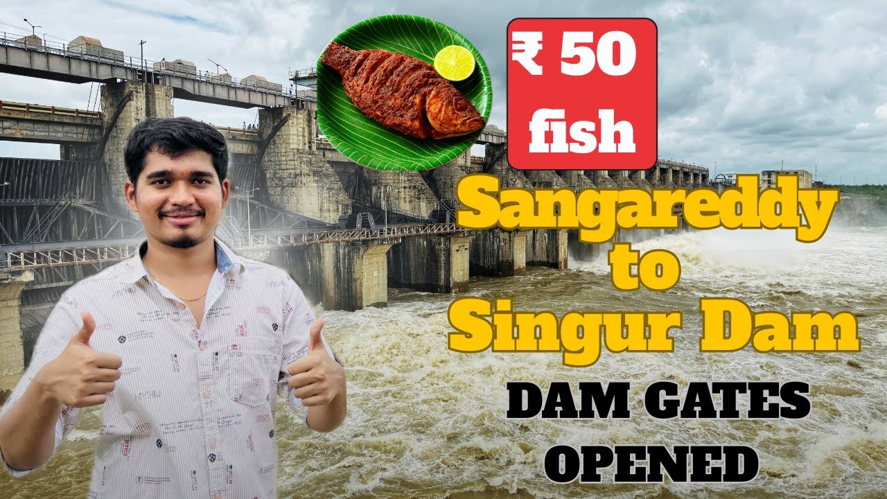 Weekend Trip from Sangareddy | Singur Dam Gates Open 🌊 | Adventure + Pomfret Fish Tasting 😋for 50 rs