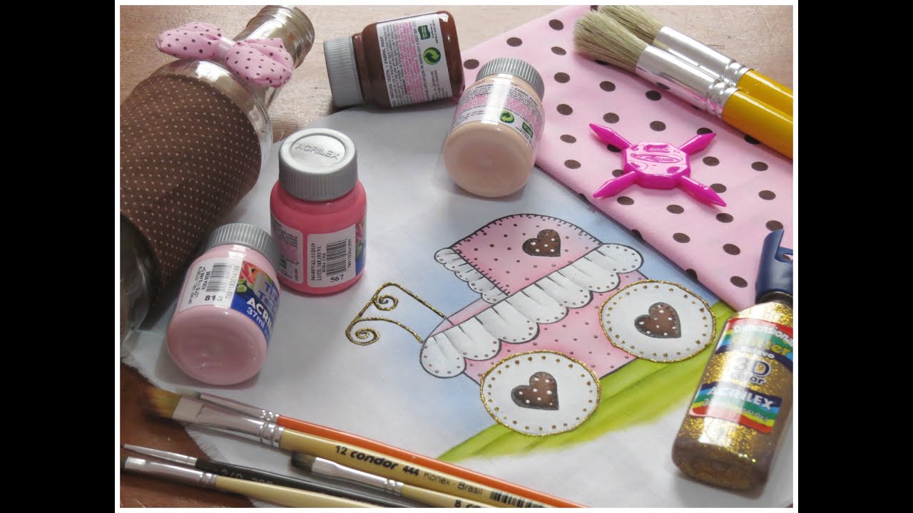 Pintura em tecido - Tema para pintar em fralda super fácil!