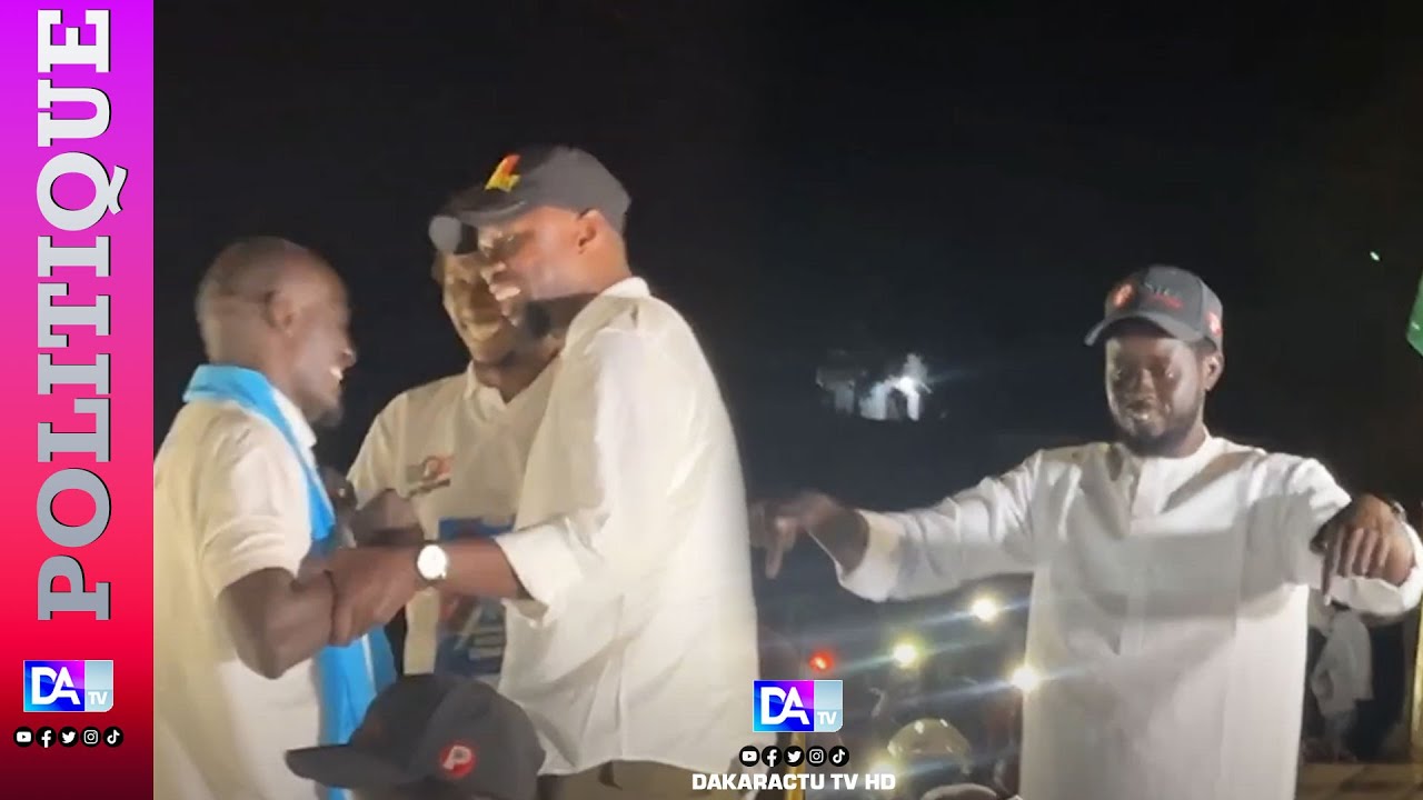 Goudomp: Ousmane Sonko et Diomaye Faye accueillis tard la nuit en héros par une population suexcitée
