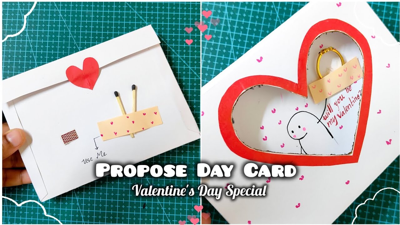 Valentine's Day Surprise PROPOSE Card 😃🔥 Easy DIY Card 🎀❤️ 