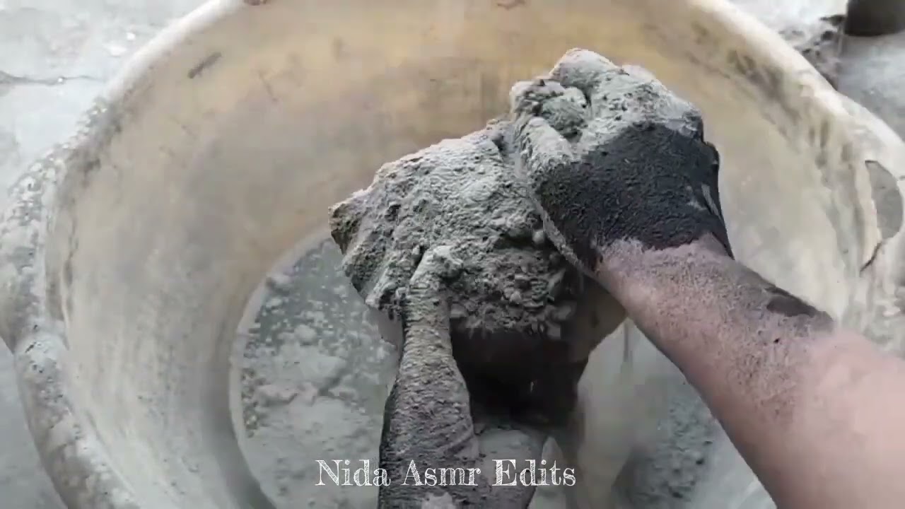 #17 Asmr Edits || Dusty volcano 🌋 sand cement crumbing on dry ,water on floor satisfying