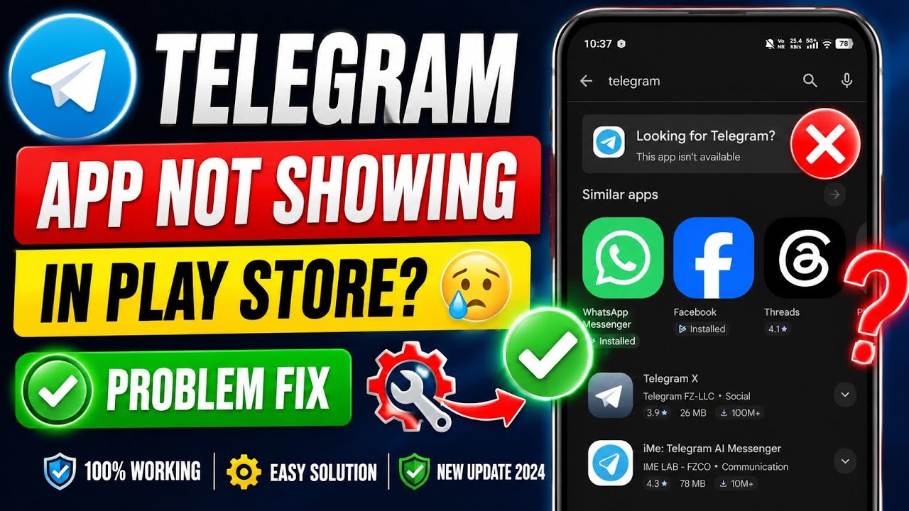 Telegram App Not Showing in Play Store Today | Can't Find Telegram App