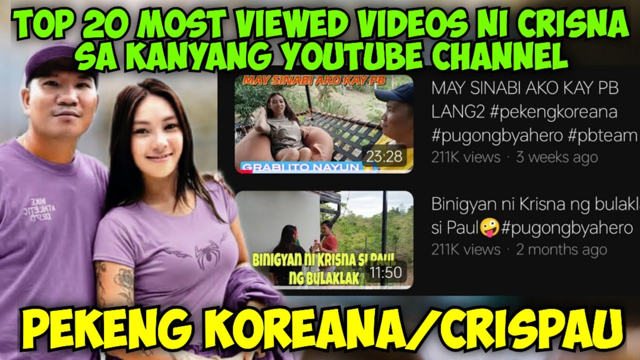 TOP 20 MOST VIEWED VIDEOS NI CRISNA SA KANYANG YOUTUBE CHANNEL | PUGONG BYAHERO CRISPAU KRISPAU