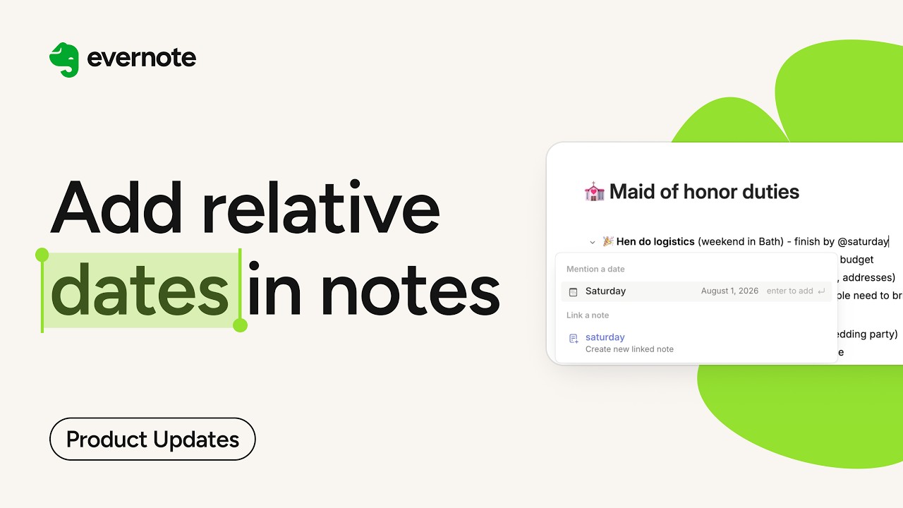 📅  Mention dates in your notes