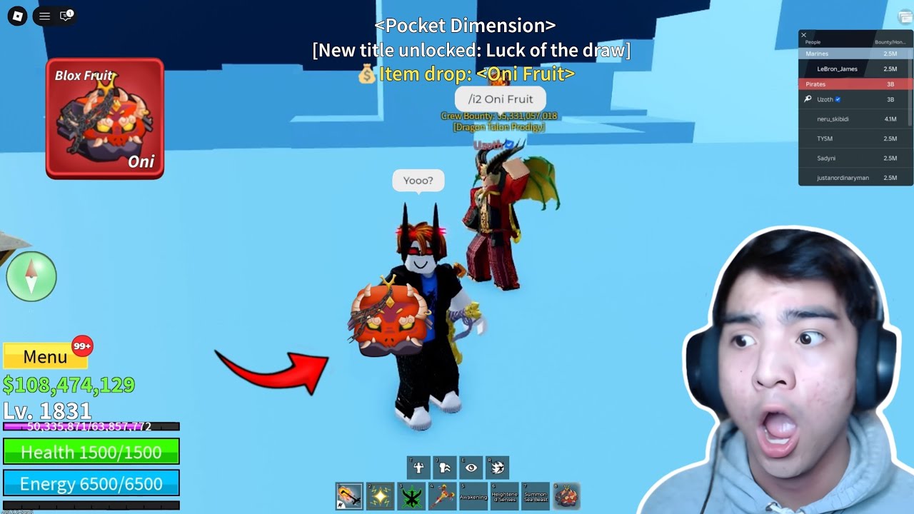 О боже! Админ Узот подарил мне это в обновлении Blox Fruits 29..! ☠️