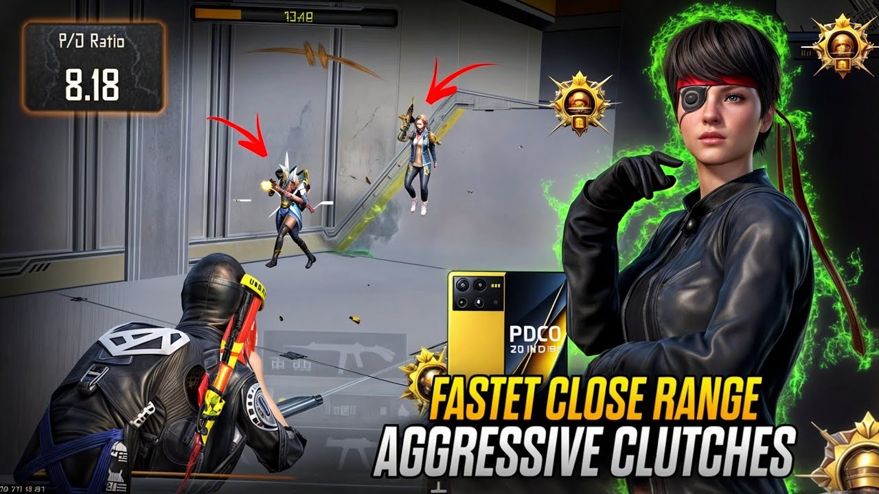 AGGRESSIVE 1V4 CLUTCHES 3.2 UPDATE BGMI POCO X6 PRO SMOOTH + 90 FPS BGMI TEST
