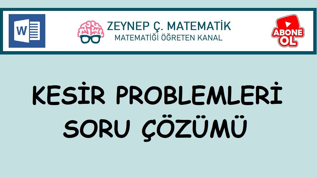 SINAV KAZANDIRAN SORULAR - KESİR PROBLEMLERİ SORU ÇÖZÜMÜ-KPSS,TYT,ALES,DGS