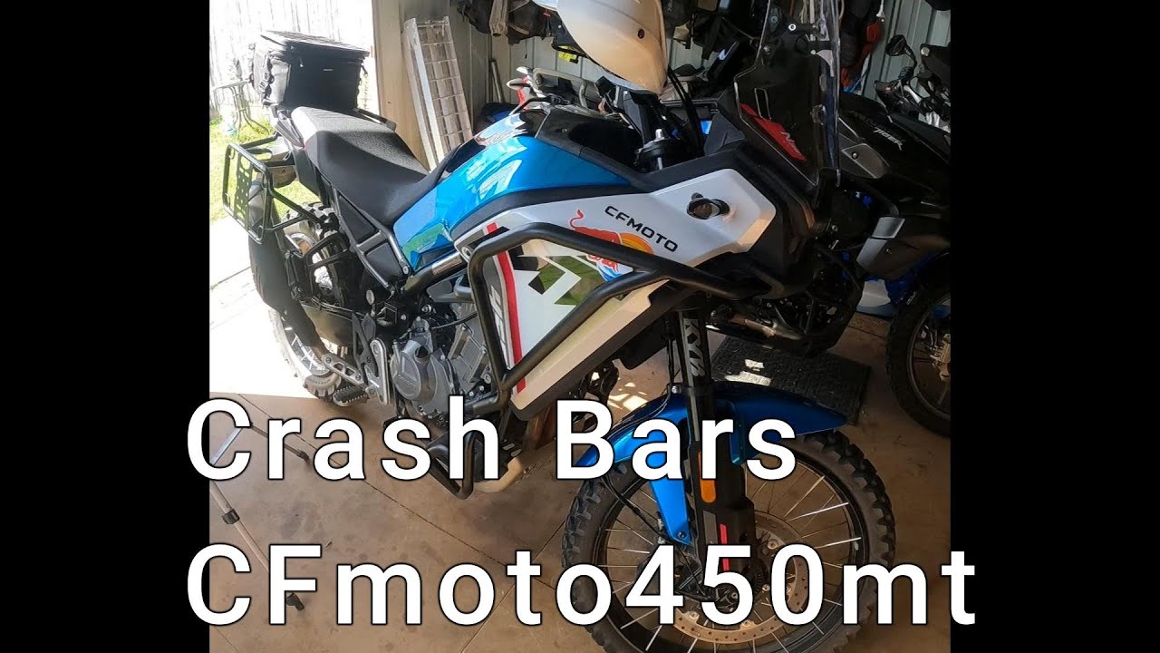 Установка защитных дуг на #cfmoto450mt