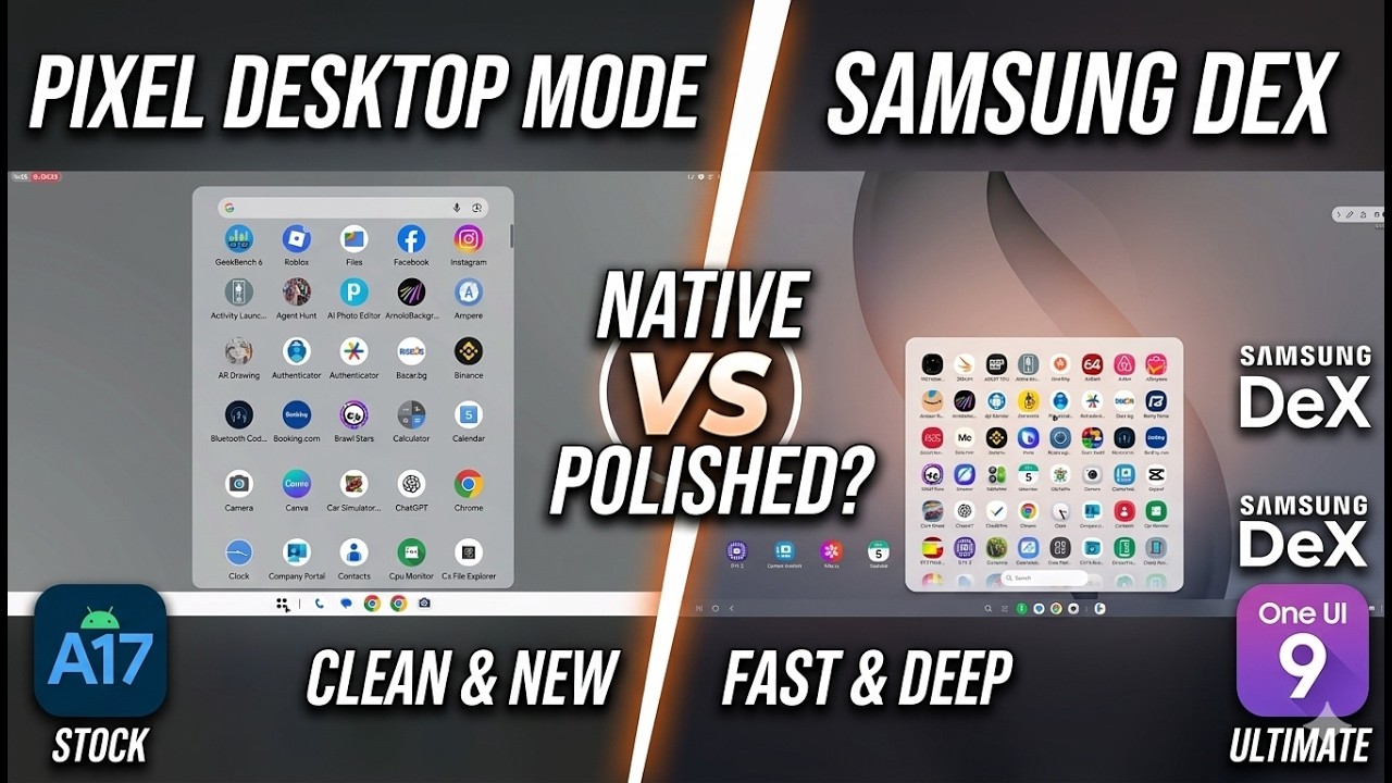 Samsung Dex vs Pixel Desktop Mode: One UI 9 vs Android 17
