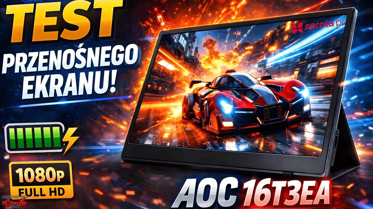 Twój laptop potrzebuje tego gadżetu. Test AOC 16T3EA! #10 Seba Testuje