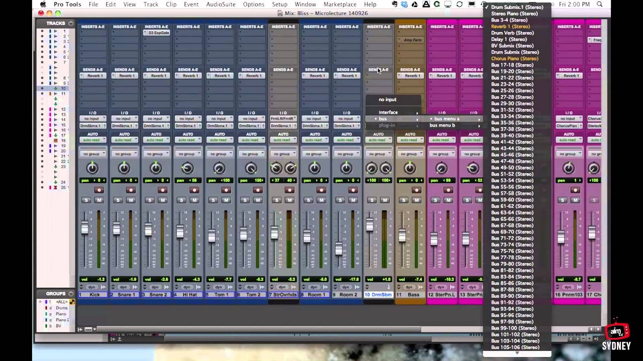 Pro Tools for Beginners Tutorial - Part 3 - Track Types