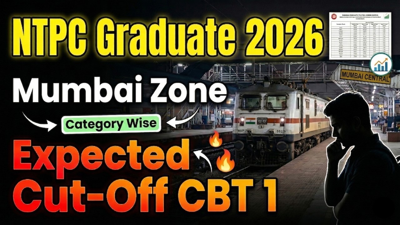 RRB NTPC Graduate CBT 1 2026 Mumbai Zone Cut-Off||RRB NTPC Graduate Safe Score For Mumbai Zone