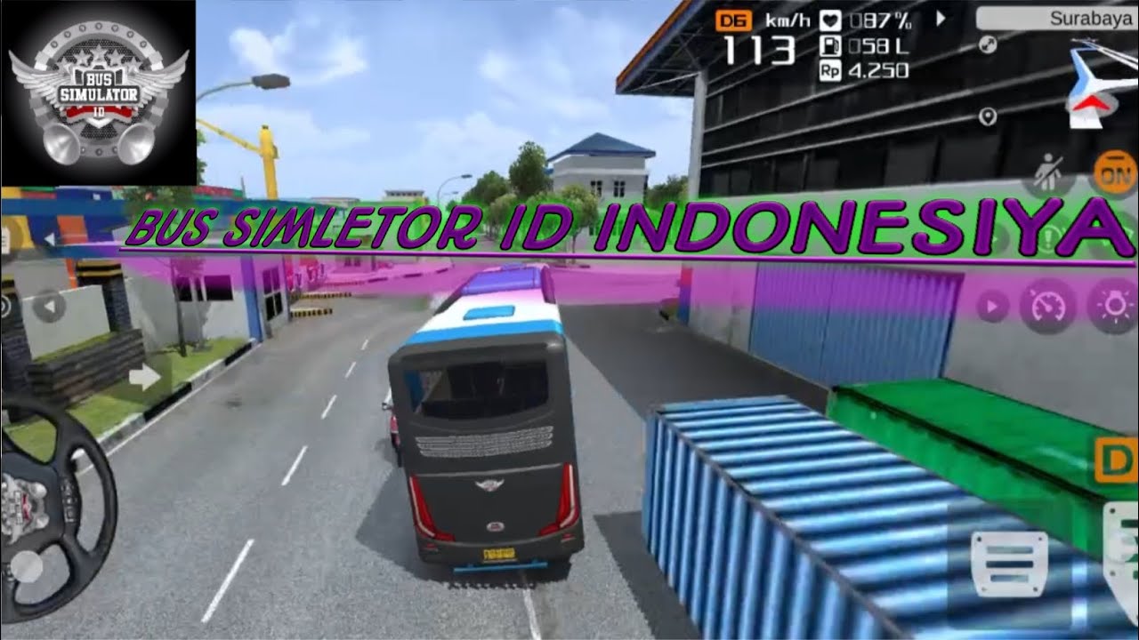 Bus Simulator Indonesia With Steering wheel 😲 on Android #viral​ #gaming​ #shorts​ #bussid
