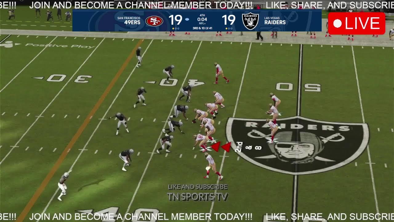 🔴LIVE : San Francisco 49ers Vs Las Vegas Raiders | LIVE NFL Preseason Football | MADDEN NFL LIVE