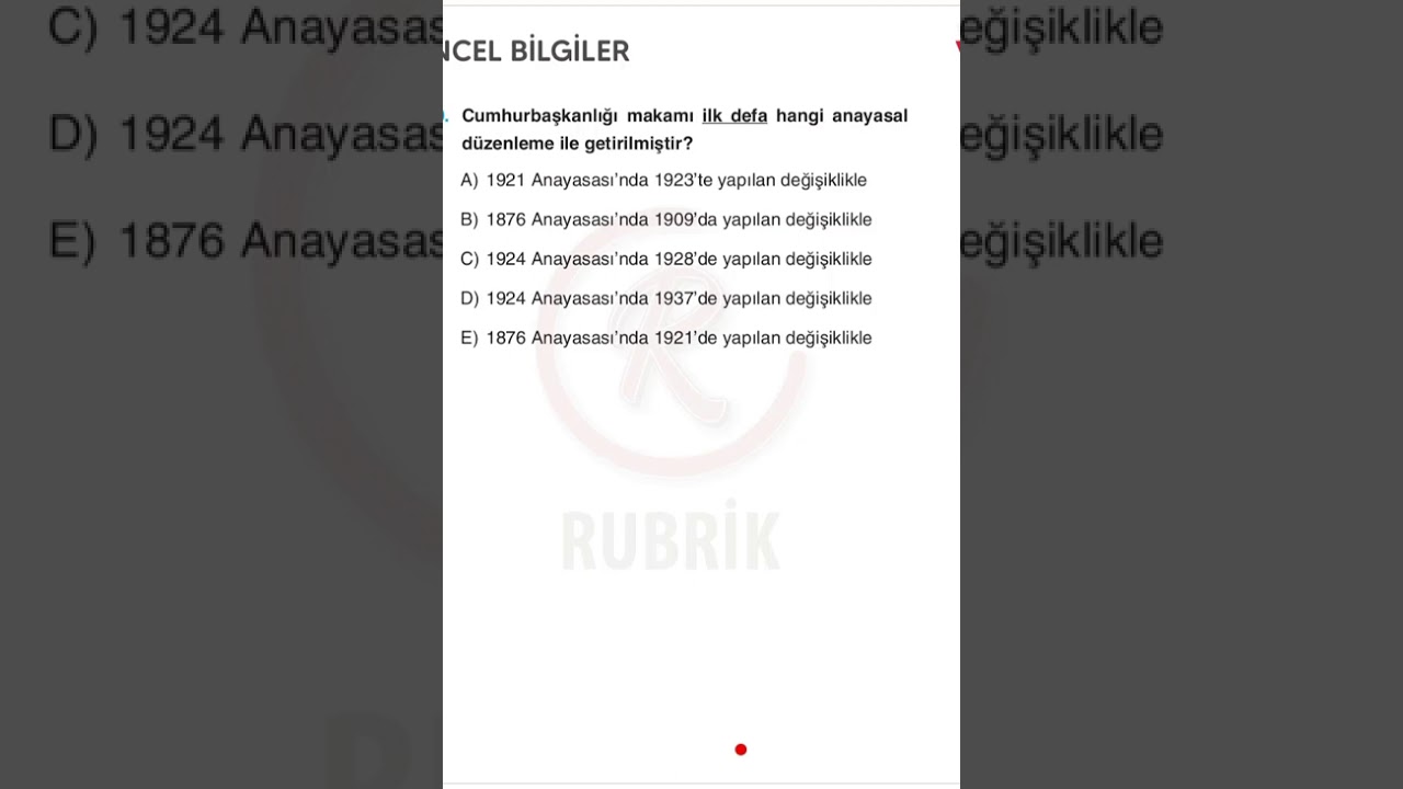 ÖSYM Tahmin Sorular